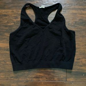 C’est moi cropped tank top black size medium